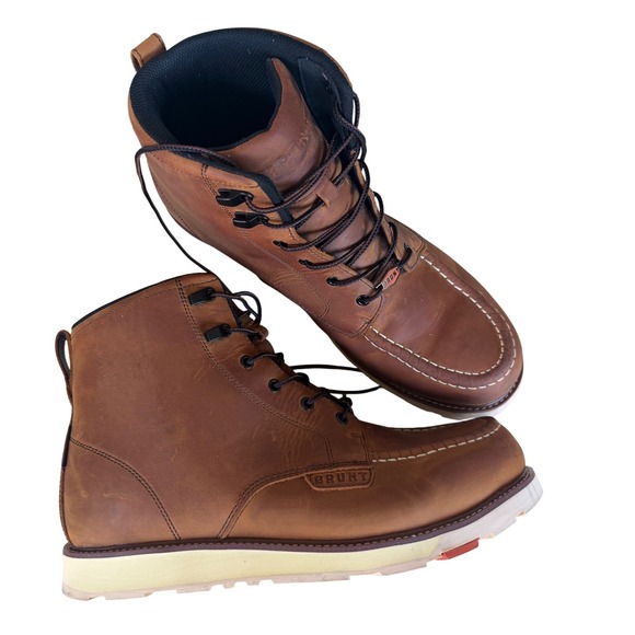 Brunt Marin Work Boots Mens 14 Brown Leather Waterproof Moc Toe ASTM F2892-18 EH main image 7